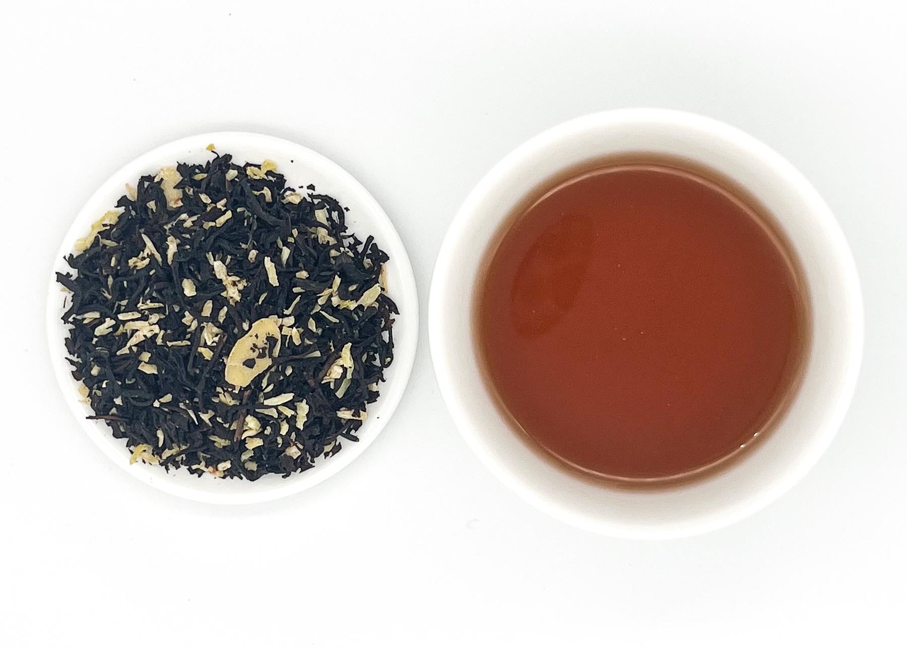 Schwarzer Tee, Schneeflöckchen (Kokosflöckchen)