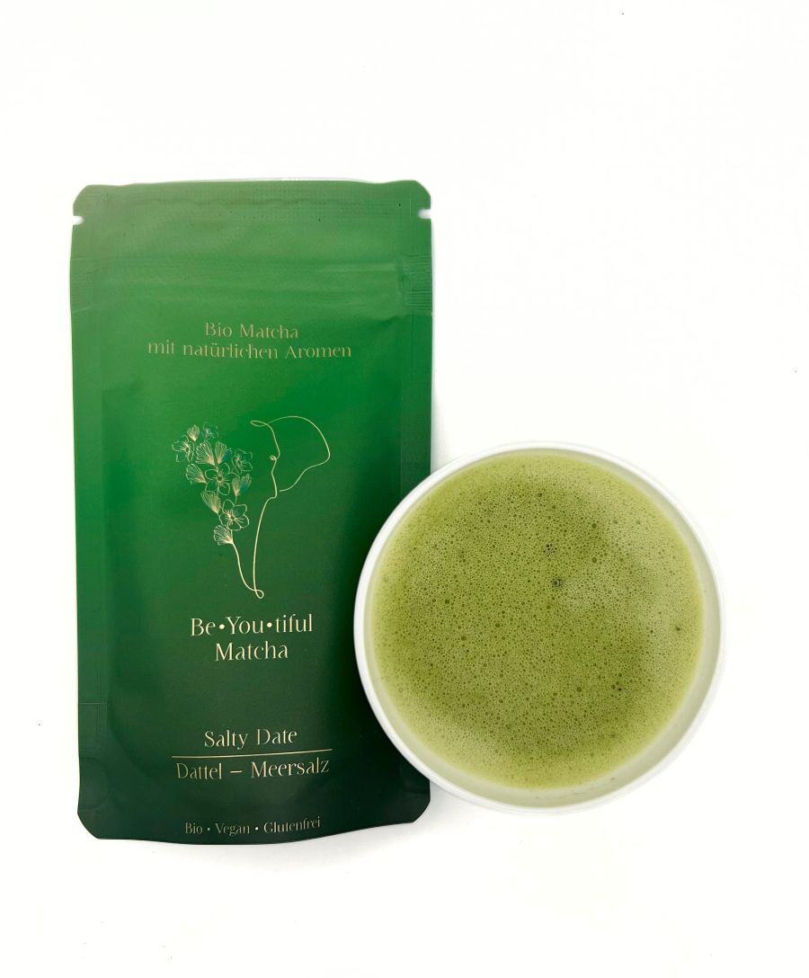 Matcha-Latte Pulver BIO "SALTY DATE" - 70-g-Tüte (Japan)
